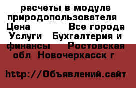 расчеты в модуле природопользователя › Цена ­ 3 000 - Все города Услуги » Бухгалтерия и финансы   . Ростовская обл.,Новочеркасск г.